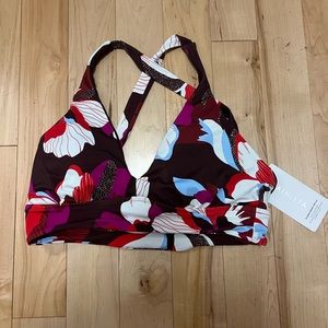 NWT Athleta Plunge Bikini Top Longline - A-C Cup Large